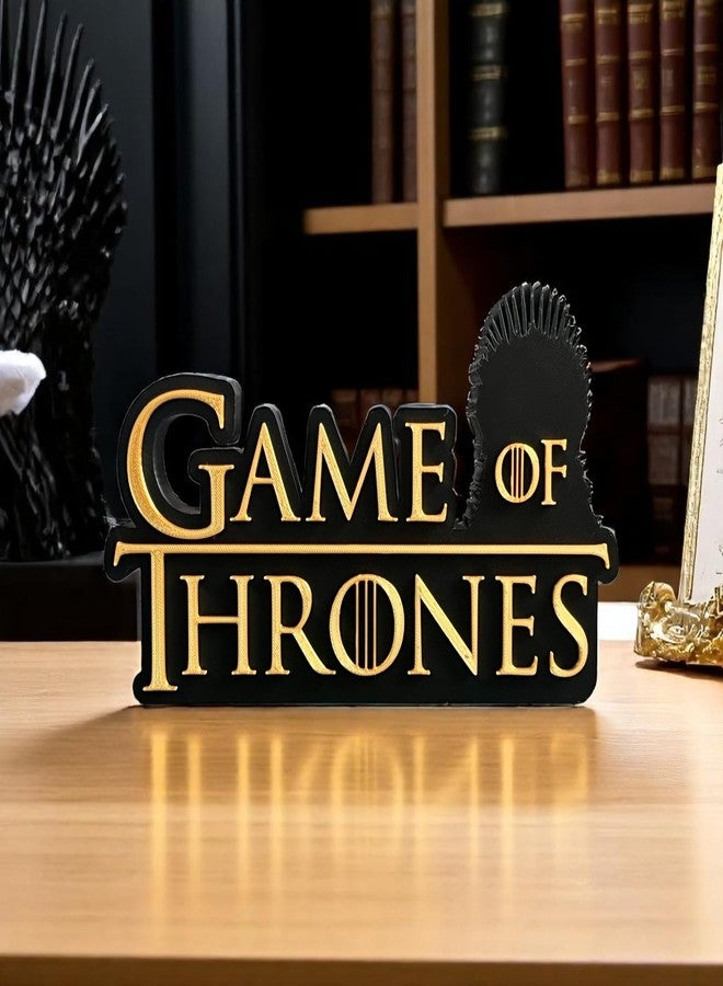 HOBIGO 3D Game of Thrones Logo Table Top Decor | Fantasy Series Aesthetic Showpiece | Medieval Theme Desk & Shelf Display for GoT Fans & Collectors - Image 2